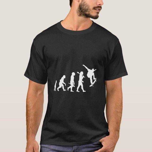 Camiseta Evolución del Skateboard Evolution (Anverso)