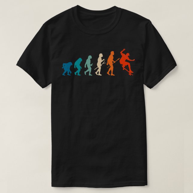 Camiseta Evolución Del Skateboard Skateboarde De Patinaje V (Diseño del anverso)