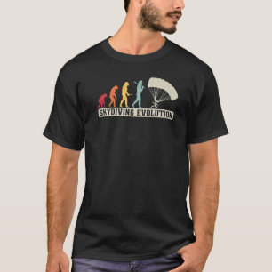 Camiseta Evolución del Skydiver Retro Vintage