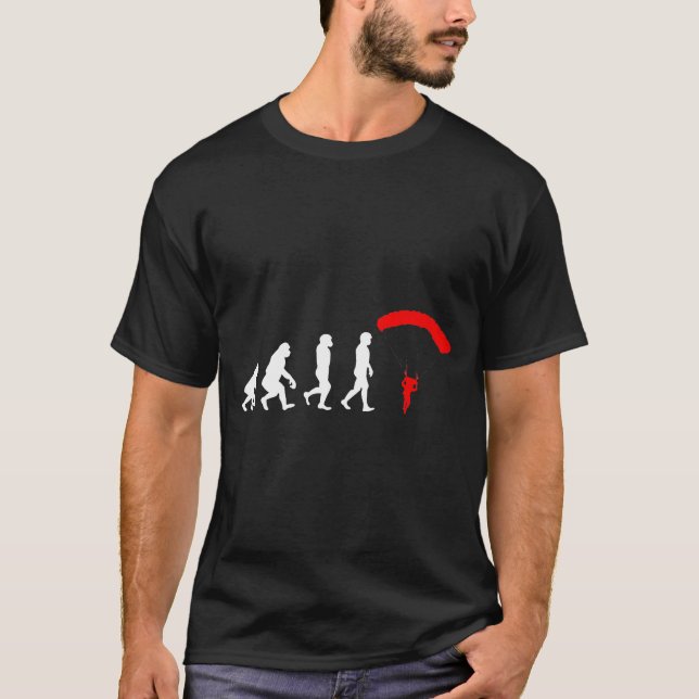 Camiseta Evolución Del Skydiving Para El Profesor De Buceo  (Anverso)