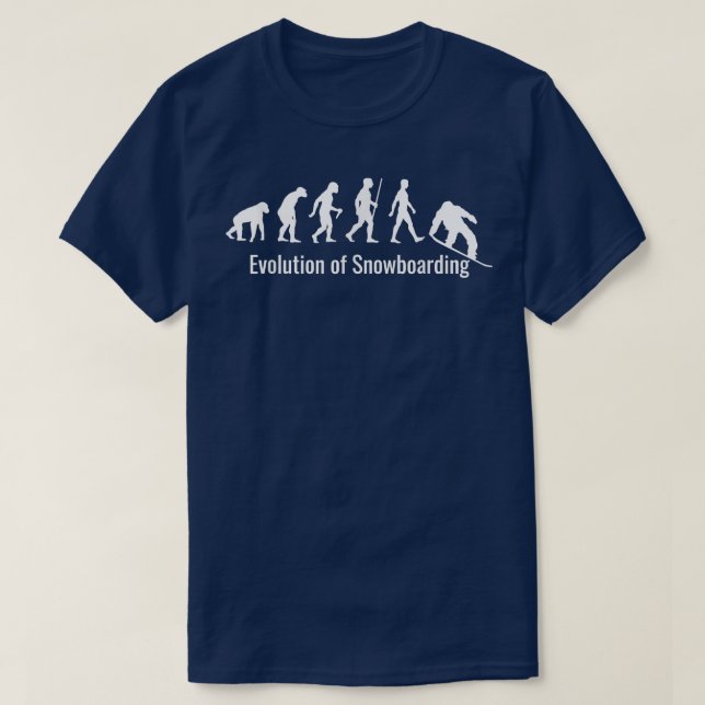Camiseta Evolución Del Snowboard Deportes Humorísticos (Diseño del anverso)