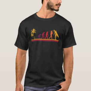 Camiseta Evolución del surf Surfista retro Palma Tropical