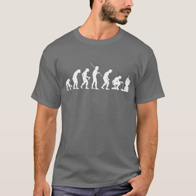 Camiseta Evolución del videojugador del juego de los (Anverso)