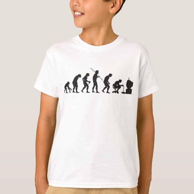 Camiseta Evolución del videojugador del juego de los (Anverso)