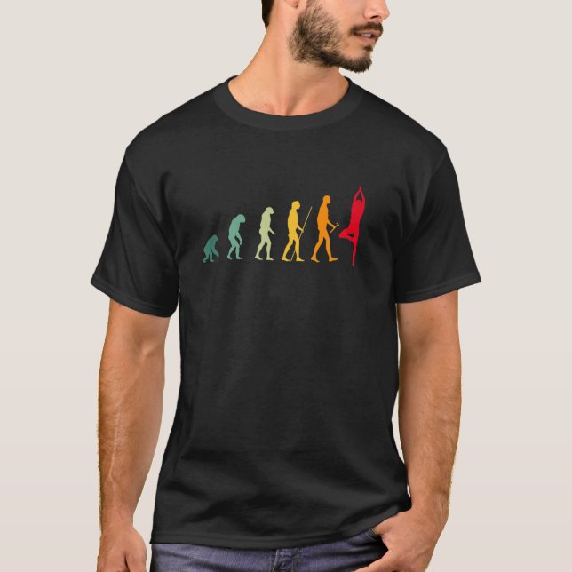 Camiseta Evolución del yoga inspirado en el yoga evolutivo  (Anverso)