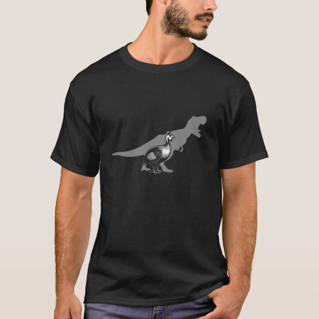 Camiseta Evolución Dinosaurio Dino Pintada (Anverso)