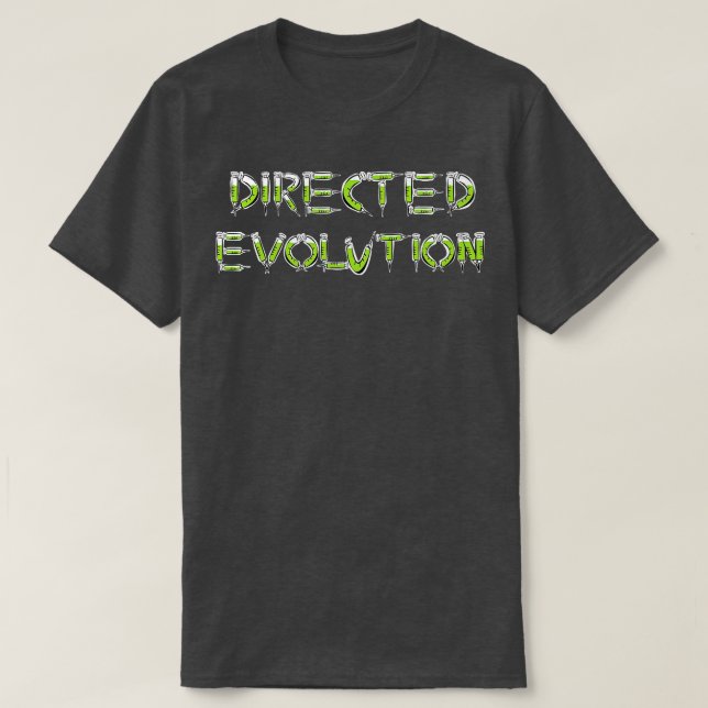 Camiseta Evolución dirigida Palabra gráfica Arte de desarro (Diseño del anverso)