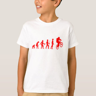 Camiseta Evolución Divertida de Humano a Salto de Ciclismo
