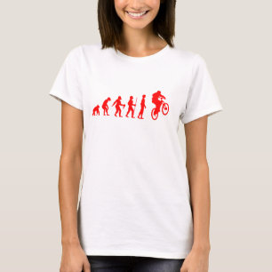 Camiseta Evolución Divertida de Humano a Salto de Ciclista