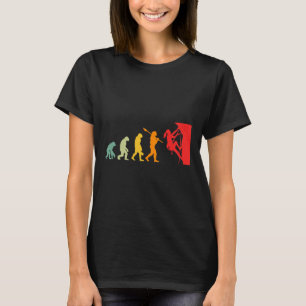 Camiseta Evolución Divertida de la Escalada en Roca Humana 