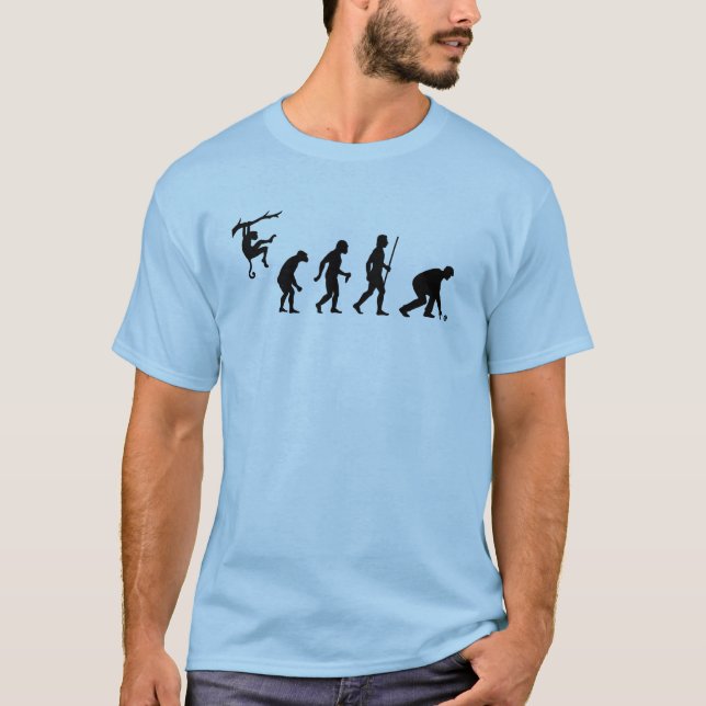 Camiseta Evolución divertida de los cuencos del césped (Anverso)