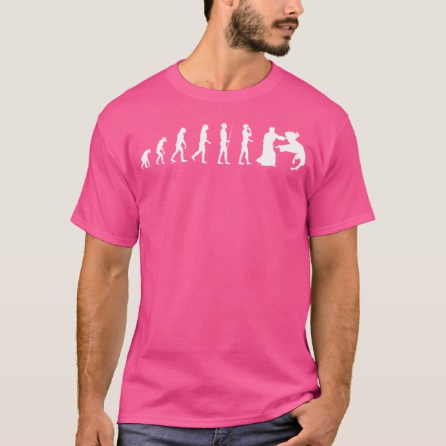 Camiseta Evolución divertida del Aikido (Anverso)