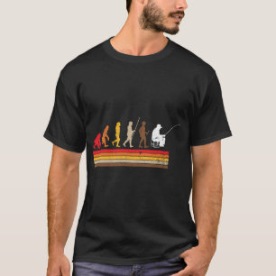 Camiseta Evolución Divertida Del Hombre Pescando Pescador R
