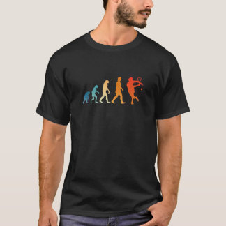 Camiseta Evolución divertida del jugador de squash retro Pe