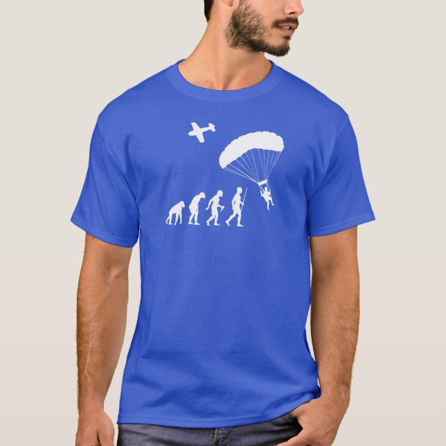 Camiseta Evolución divertida del paracaidismo (Anverso)