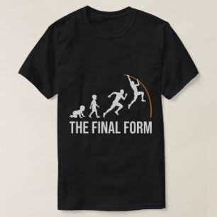 Camiseta Evolución Divertida del Saltador con Pértiga Forma