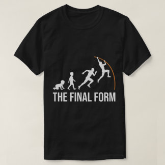 Camiseta Evolución Divertida del Saltador con Pértiga Forma