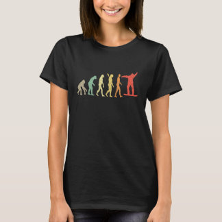 Camiseta Evolución divertida del snowboarding retro ganar