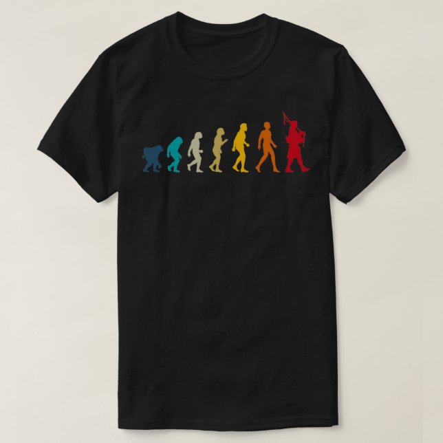 Camiseta Evolución divertida gaita gaita gaita (Diseño del anverso)