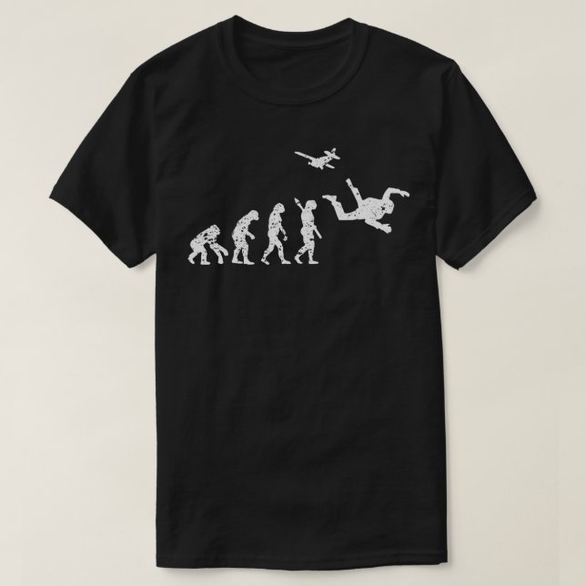 Camiseta Evolución divertida SKYDIVING (Diseño del anverso)