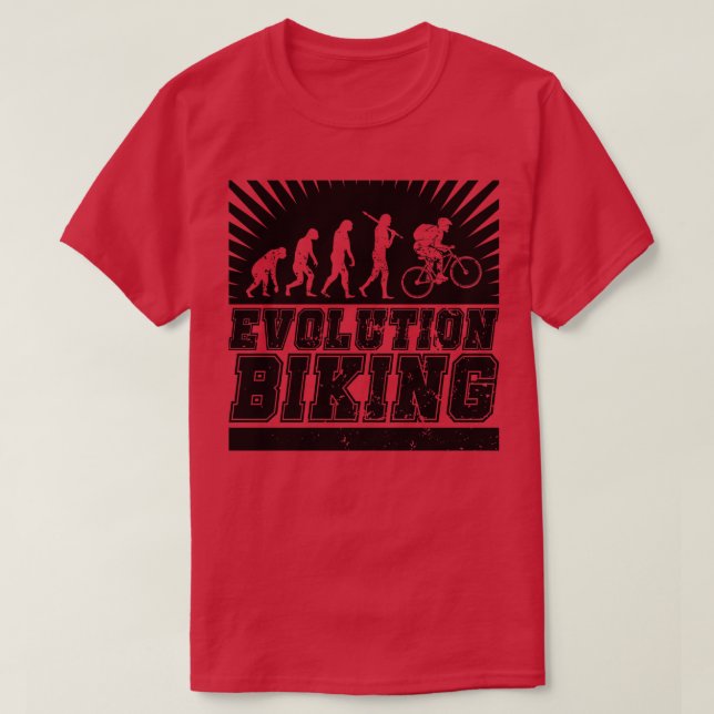 Camiseta Evolución en bicicleta (Diseño del anverso)