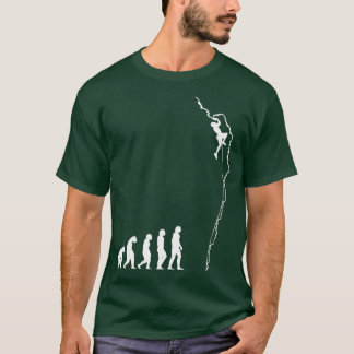 Camiseta Evolución escalada Graciosa escaladora de rock