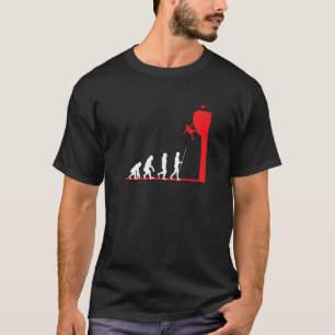 Camiseta Evolución Escalador Escalando Bouldering Boulderer