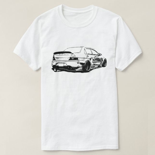 Camiseta Evolución Evo de Mitsubishi nueve imageMitsubis (Diseño del anverso)