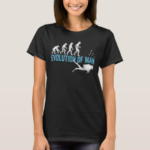 Camiseta Evolución Gráfica Buceo Buceo Scuba Diver Apnoe S