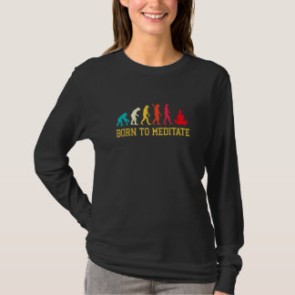Camiseta Evolución Gráfica Meditando Meditación Relajación