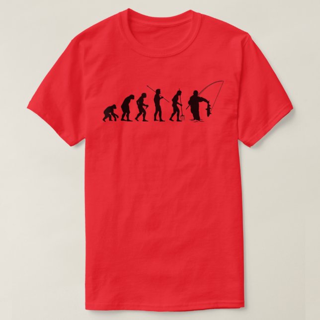 Camiseta Evolución Gráfica Pescador Hobby Pescador Rod (Diseño del anverso)