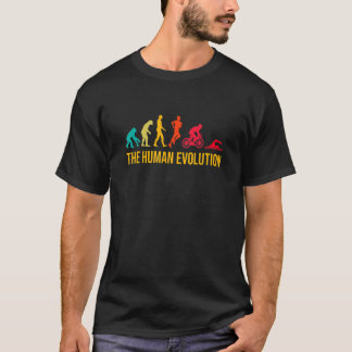 Camiseta Evolución Gráfica Triatlón Correr Natación Bikini