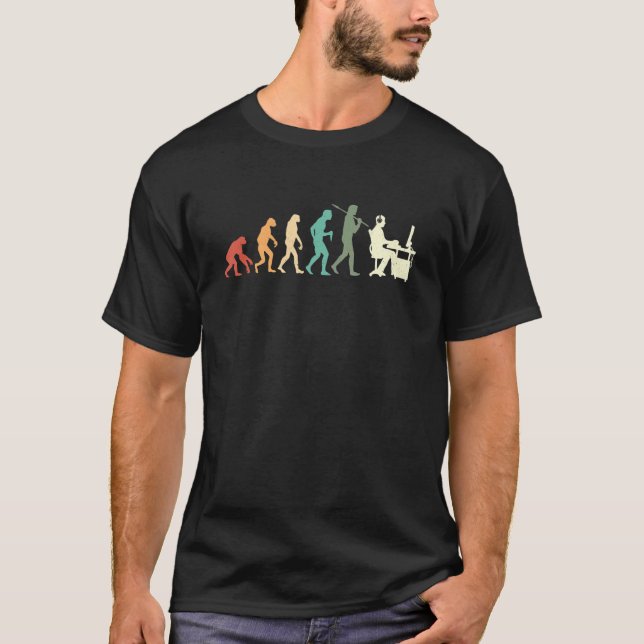 Camiseta Evolución Gráfica Video Juego Jugador de Juegos P (Anverso)