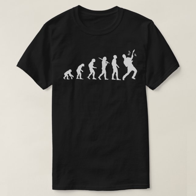 Camiseta Evolución guitarista (Diseño del anverso)