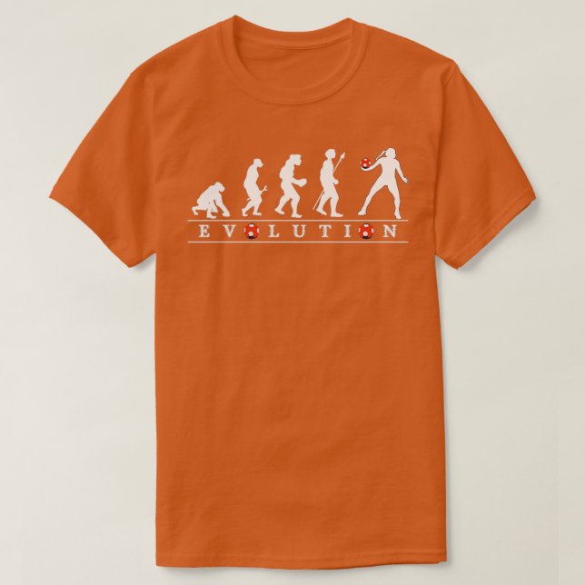 Camiseta Evolución humana del balonmano femenino (Diseño del anverso)