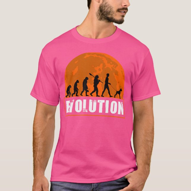 Camiseta Evolución humana del bóxer sin cortar orejas (Anverso)