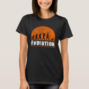 Camiseta Evolución Humana del perro Griffon de Bruselas par