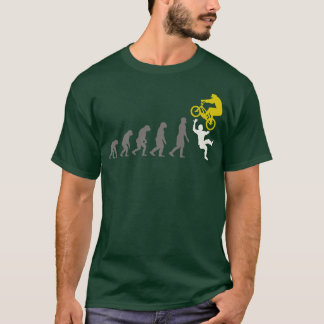 Camiseta Evolución humana en bicicleta de montaña