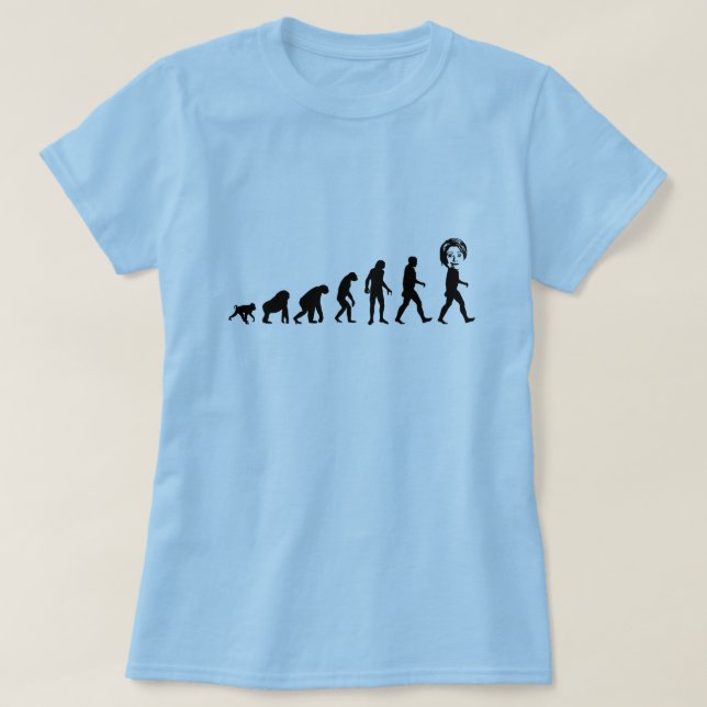 Camiseta Evolución humana Hillary Clinton (Diseño del anverso)