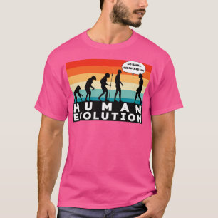 Camiseta Evolución humana retro