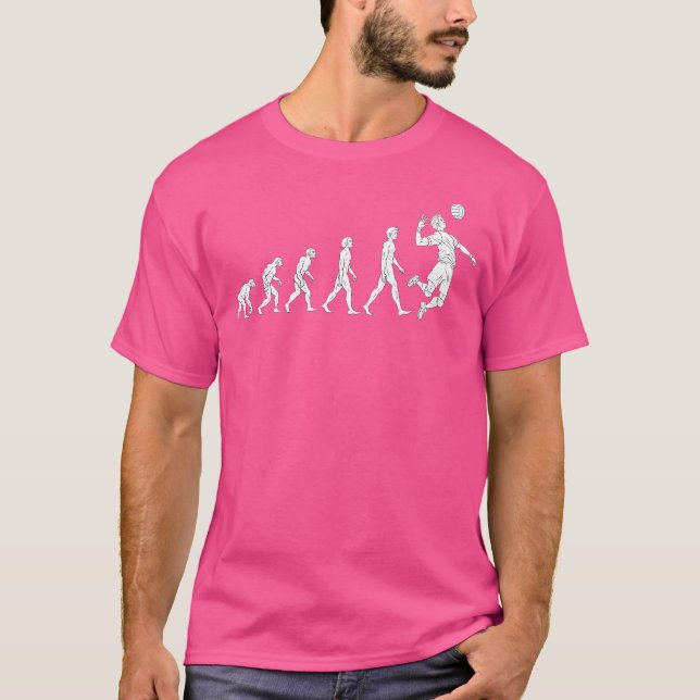 Camiseta Evolución masculina Voleibol Grandes Regalos Hombr (Anverso)