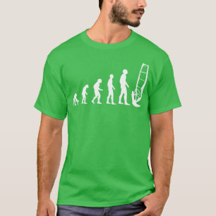 Camiseta Evolución Mens Windsurf Funny Gift Idea Long Sl