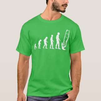 Camiseta Evolución Mens Windsurf Funny Gift Idea Long Sl