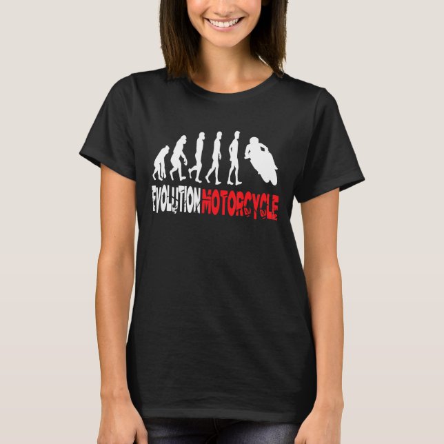 Camiseta Evolución Motocicleta Emotocicleta Ebike Motorcycl (Anverso)