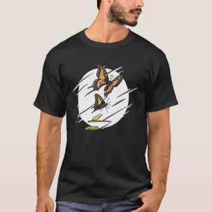 Camiseta Evolución Oruga Mariposa Monarca