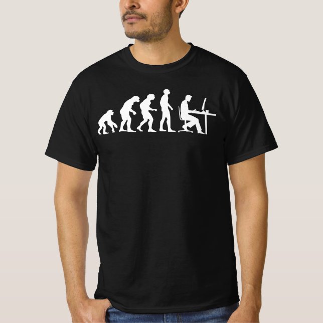 Camiseta Evolución para el juego, videojugadores, (Anverso)