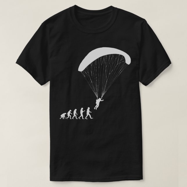 Camiseta Evolución Parapente Parapente Piloto Funny (Diseño del anverso)
