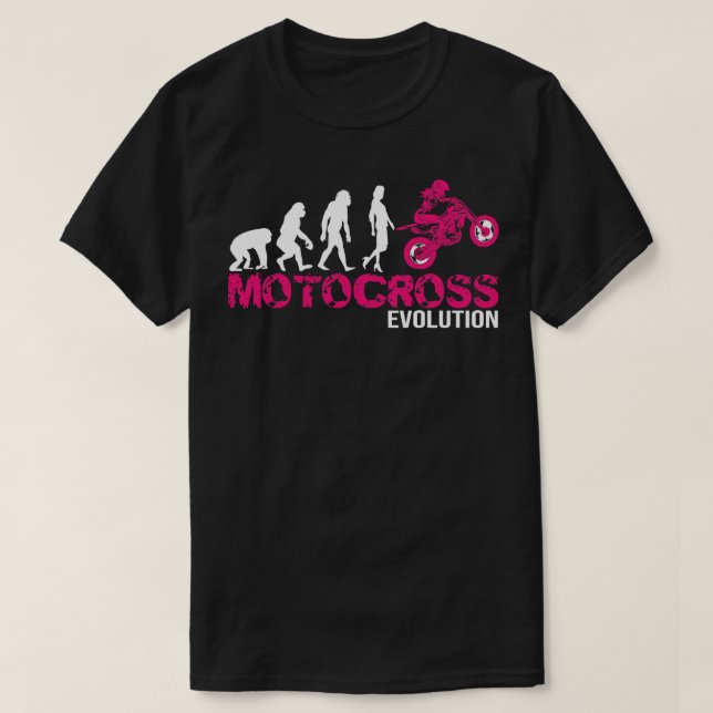 Camiseta Evolución perfecta de un regalo de Motocross 1 (Diseño del anverso)