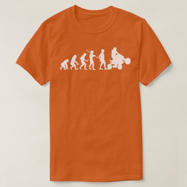 Camiseta Evolución Quad Bike ATV Funny Bicicleta Quad (Diseño del anverso)