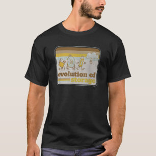 Camiseta Evolución Retro de Almacenamiento Disco Floppy USB